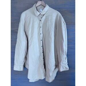 MOTHER OXFORD The Shirtdress  Stretch Button Up Size 5 XXL‎